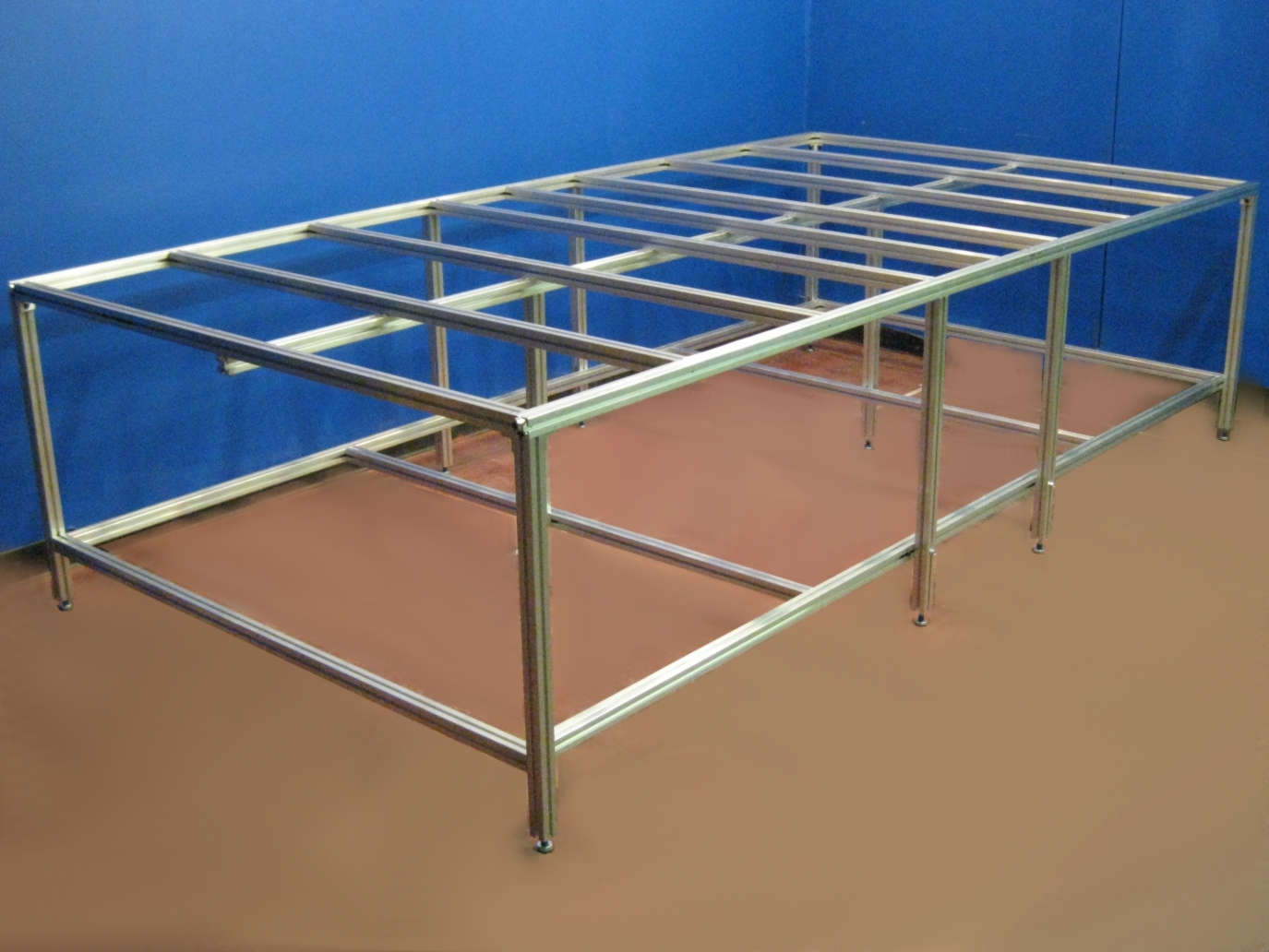 Aluminum table stand for vacuum frame press