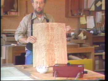 Example of book matched veneered door. using a vacuum press to apply a book matched veneer