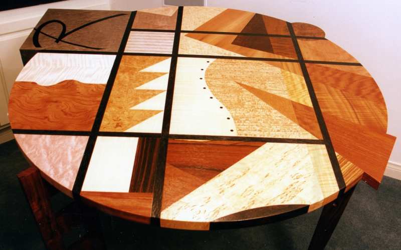 Modern veneered table by Mile Clay