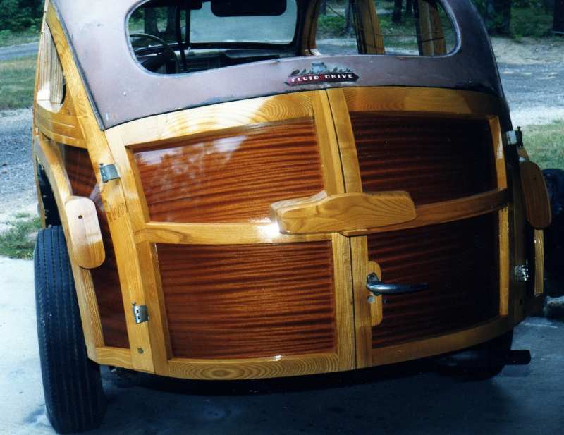 Veneered Chrysler fluid drive by Nickels Automtive Woodworking