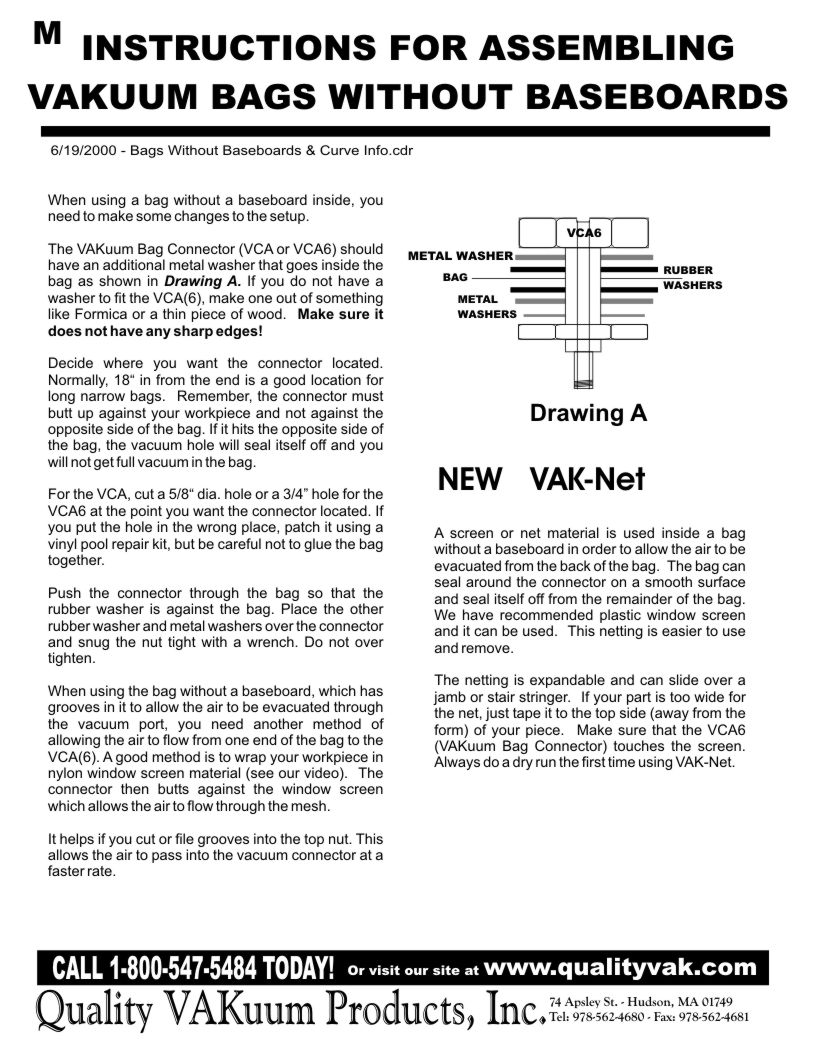 How to assemble your vacuum pressing bag without baseboard. Page 1