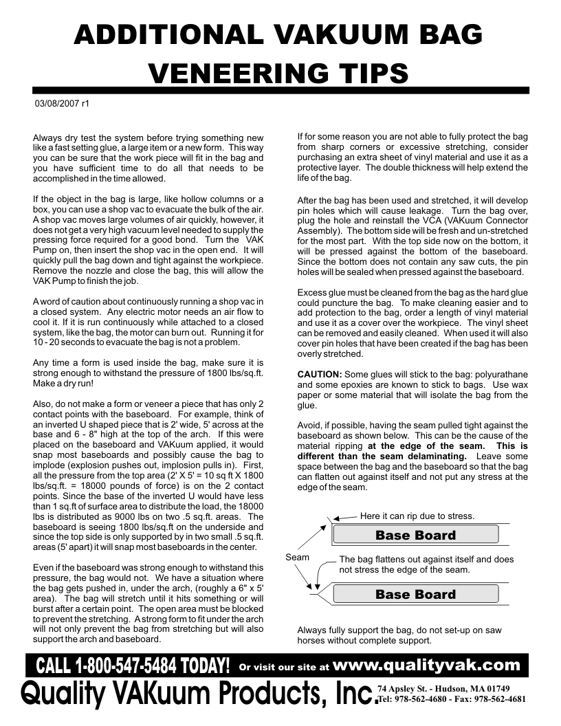 INSTRUCTIONS FOR ASSemBLING THE VAKUUM FRAME PRESS. Page 10