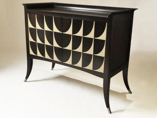 Black Walnut and Sycamore Harlequin Cabinet