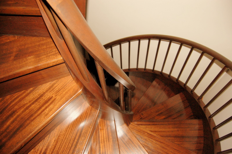 Curved Stair Case by Schwall and Sons