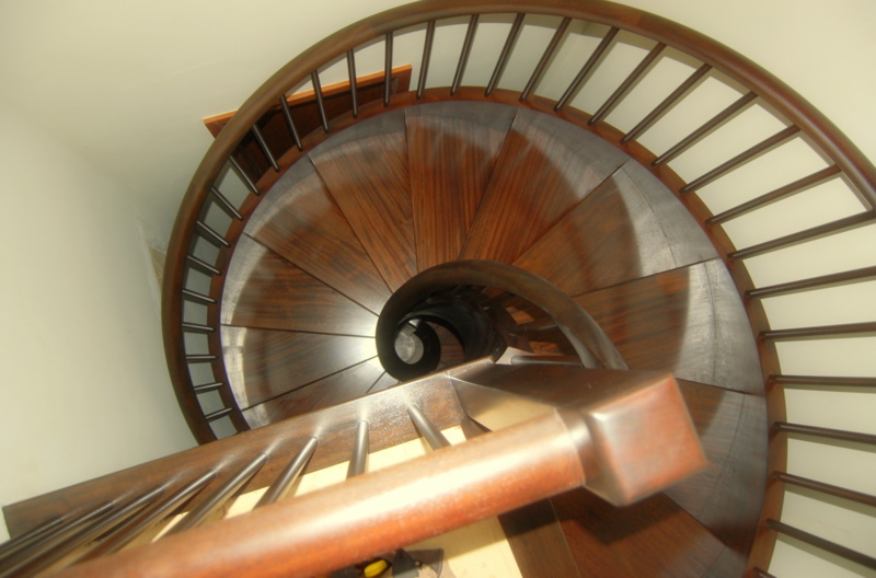 Curved Stair Case by Schwall and Sons